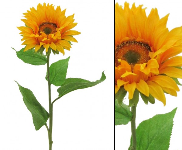 Künstliche Sonnenblume 68cm mit Blütenkopf Durch. 14cm