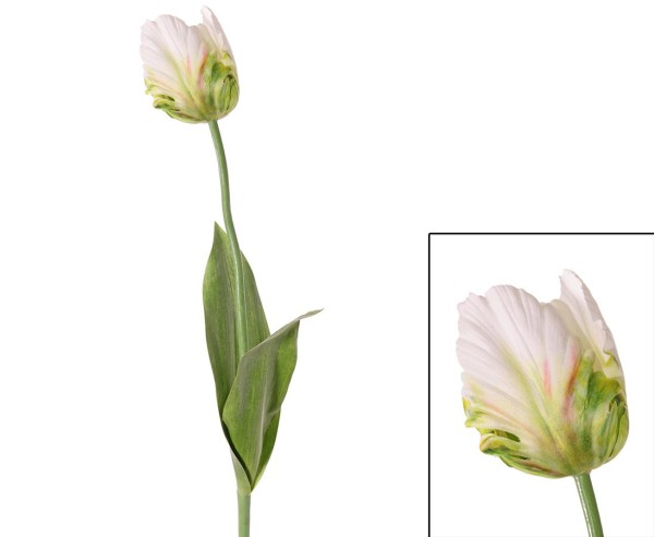Tulpe als Kunstblume "Amsterdam" mit Blüte in weiß farbigen Farbton 66cm