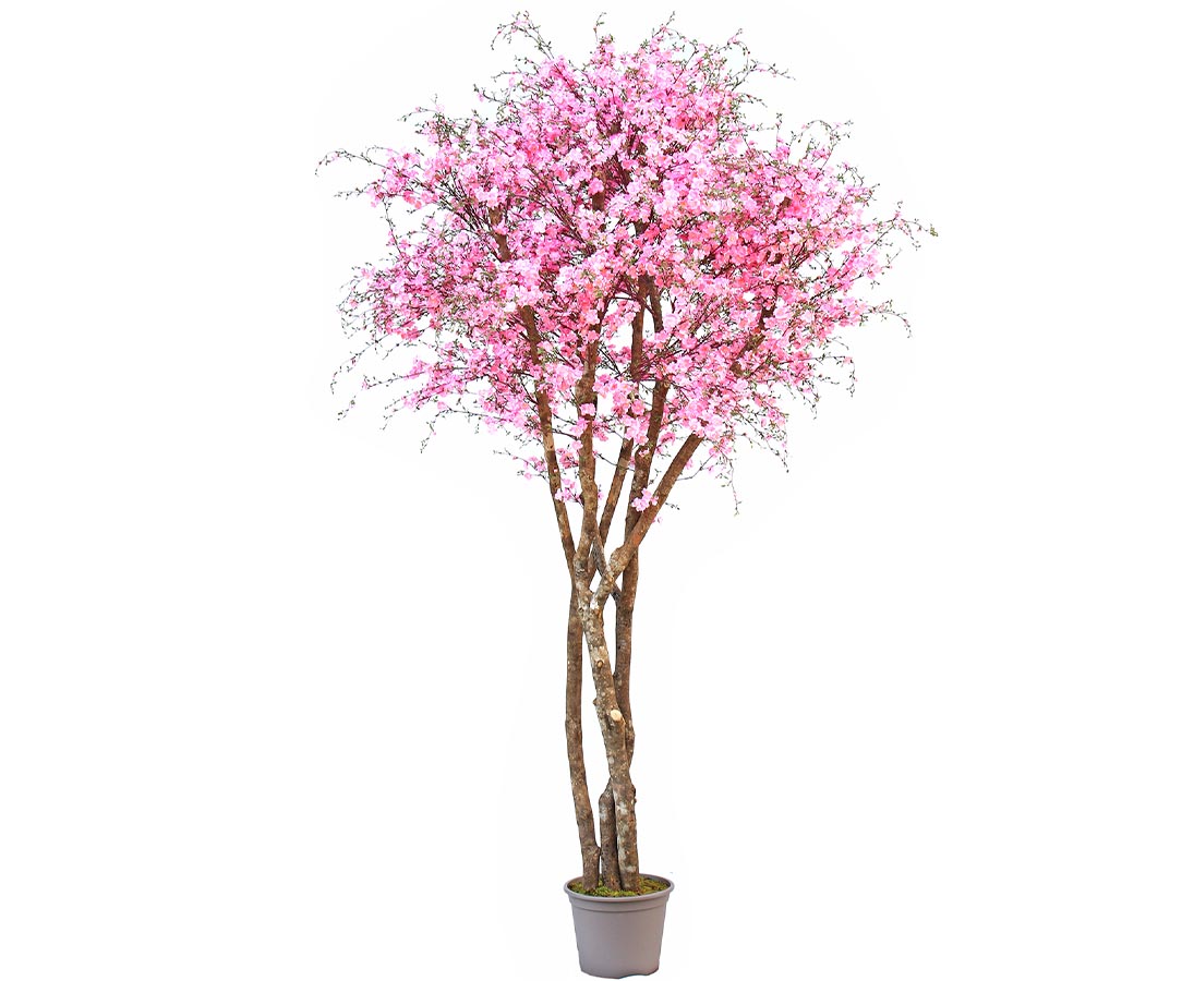 Künstlicher Pfirsichblüten Baum rosa farbig kaufen mit 300cm