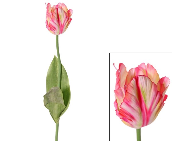 Tulpe als Kunstblume "Amsterdam" mit Blüte in rosa farbigen Farbton 66cm