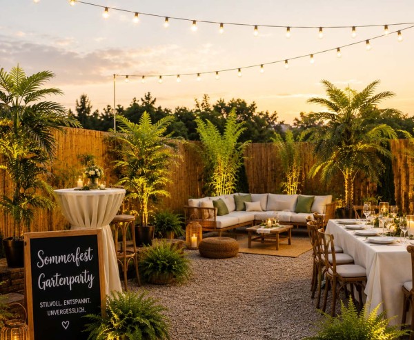 SommerfestGartenPartyKunstpflanzen1