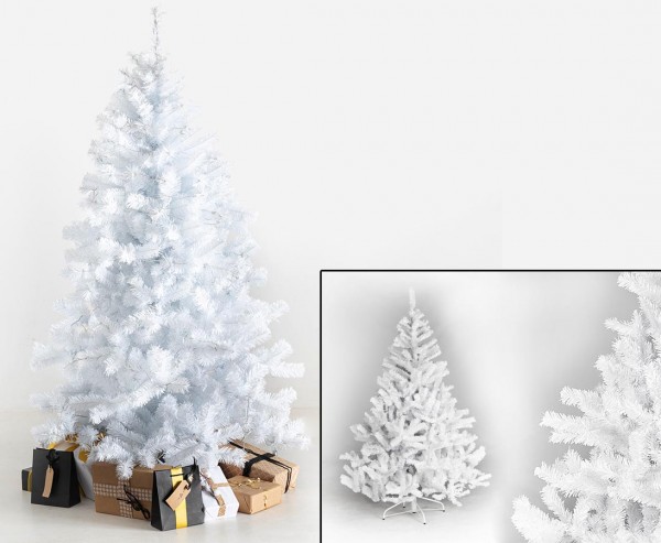 Künstlicher Weihnachtsbaum weiß Oslo Höhe 150cm mit 370 Tannennadeln B1