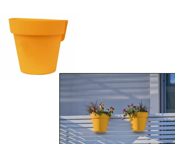 Balkon und Geländerkasten 25cm mango farbig für Außen und Innen Begrünungen