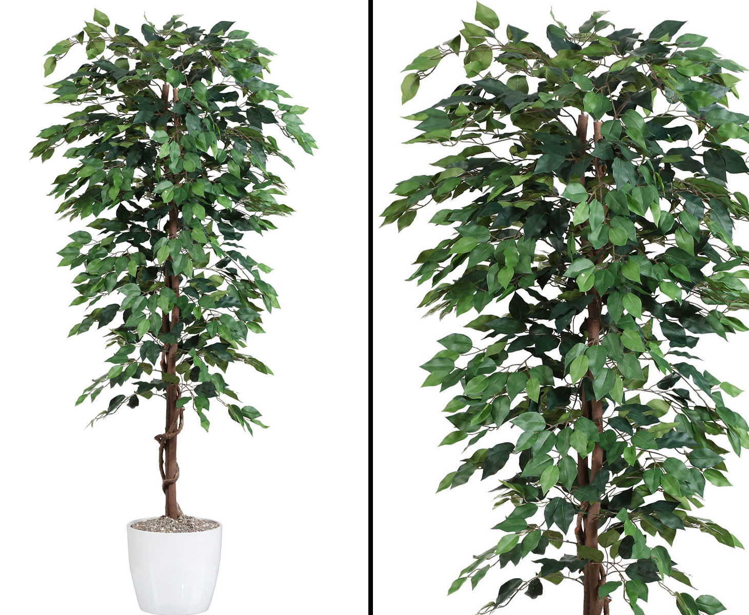 hier 150cm Benjamini Ficus grün Kunstbäume kaufen online