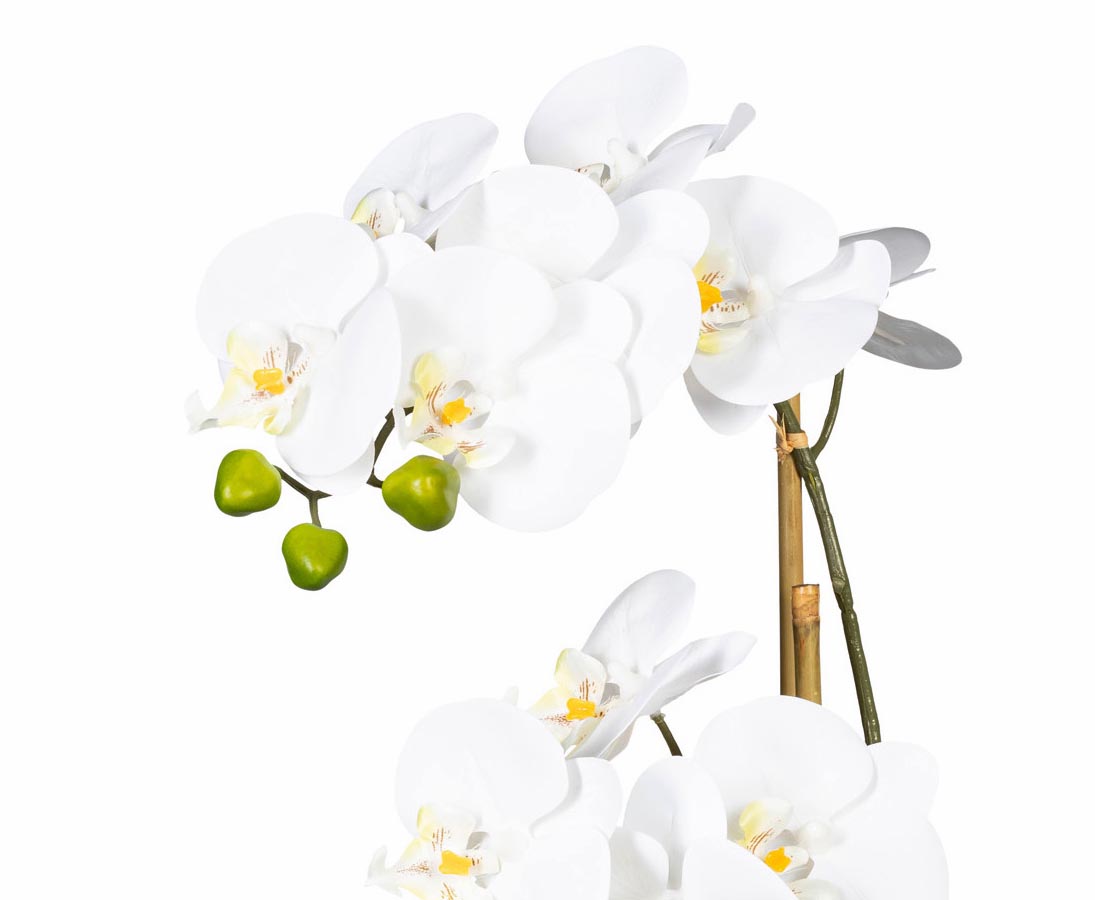 kaufen Kunstblume 50cm günstig mit Orchideen Blüten weissen