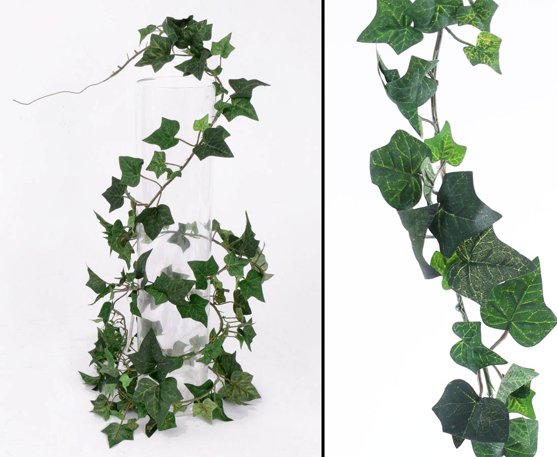 Efeu Blatt Ranke Hängepflanze Girlande 70cm künstliche Kunst pflanzen Frost 