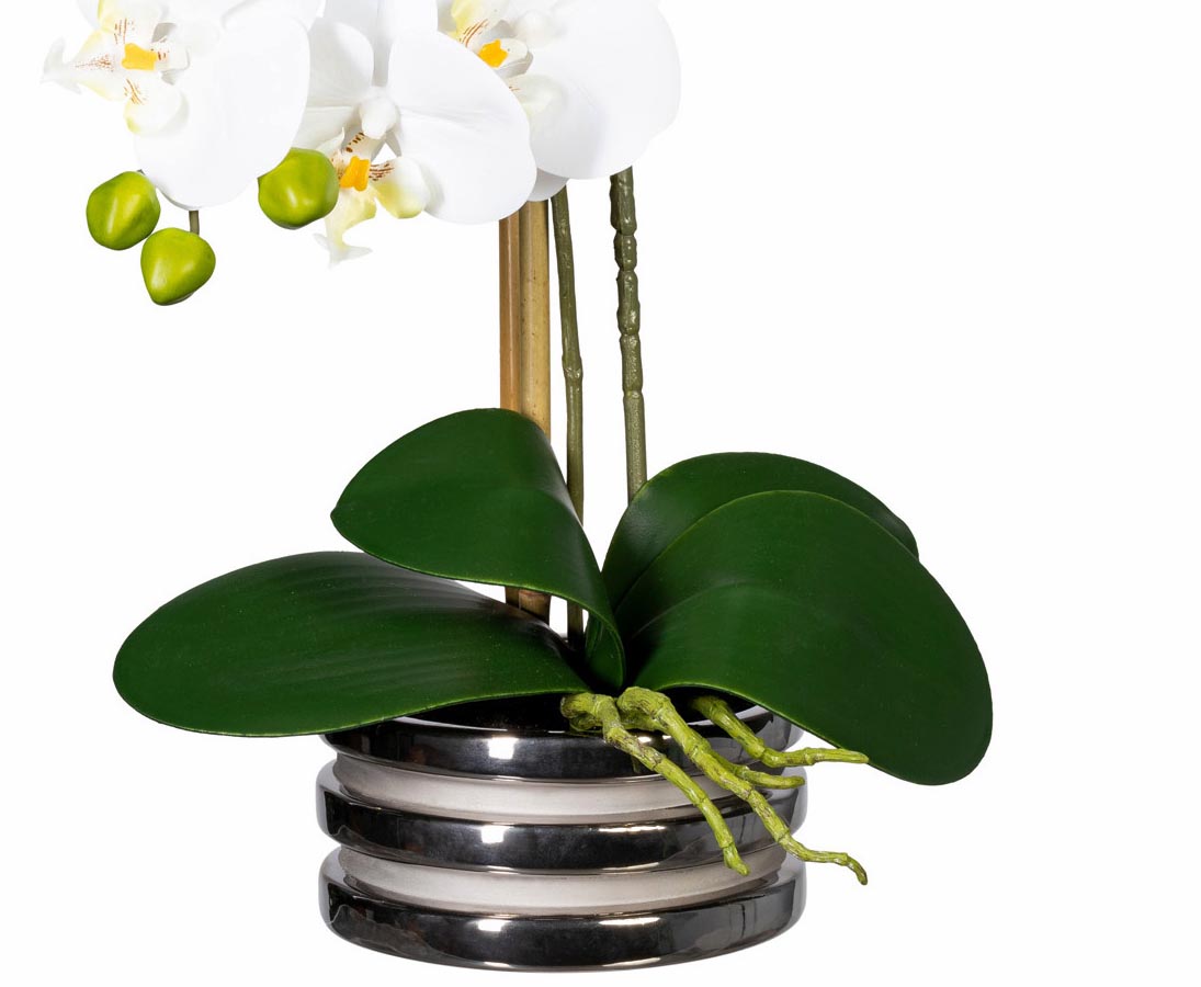 Orchideen Kunstblume 50cm mit weissen Blüten günstig kaufen