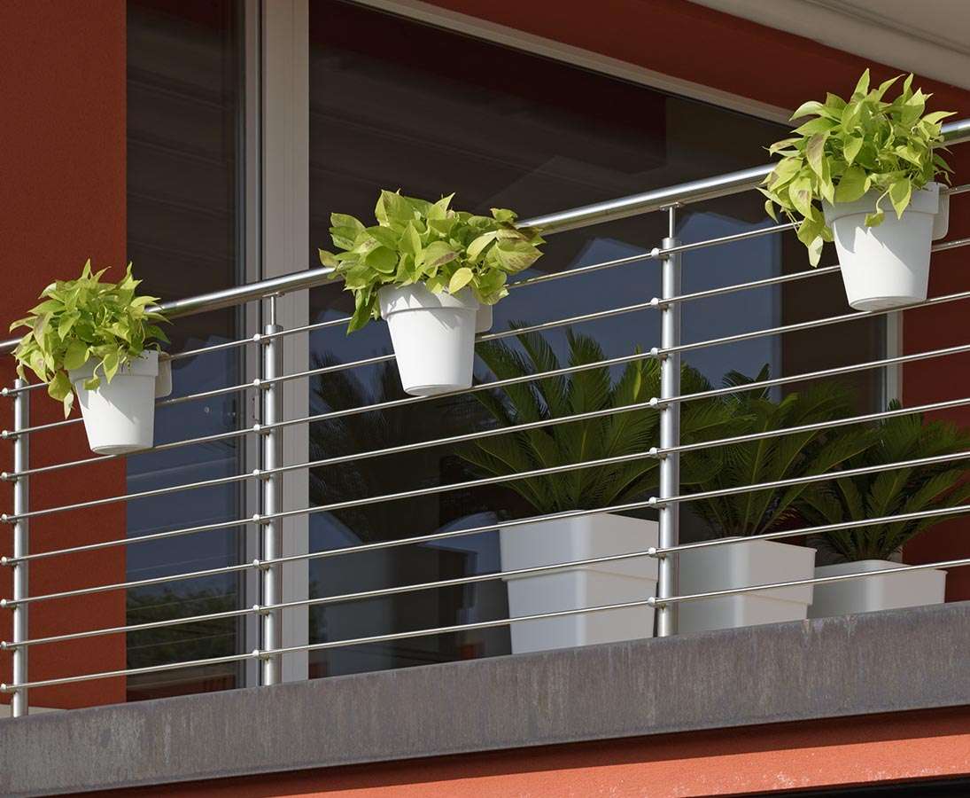 Balkon und Geländerkasten 25cm anthrazit